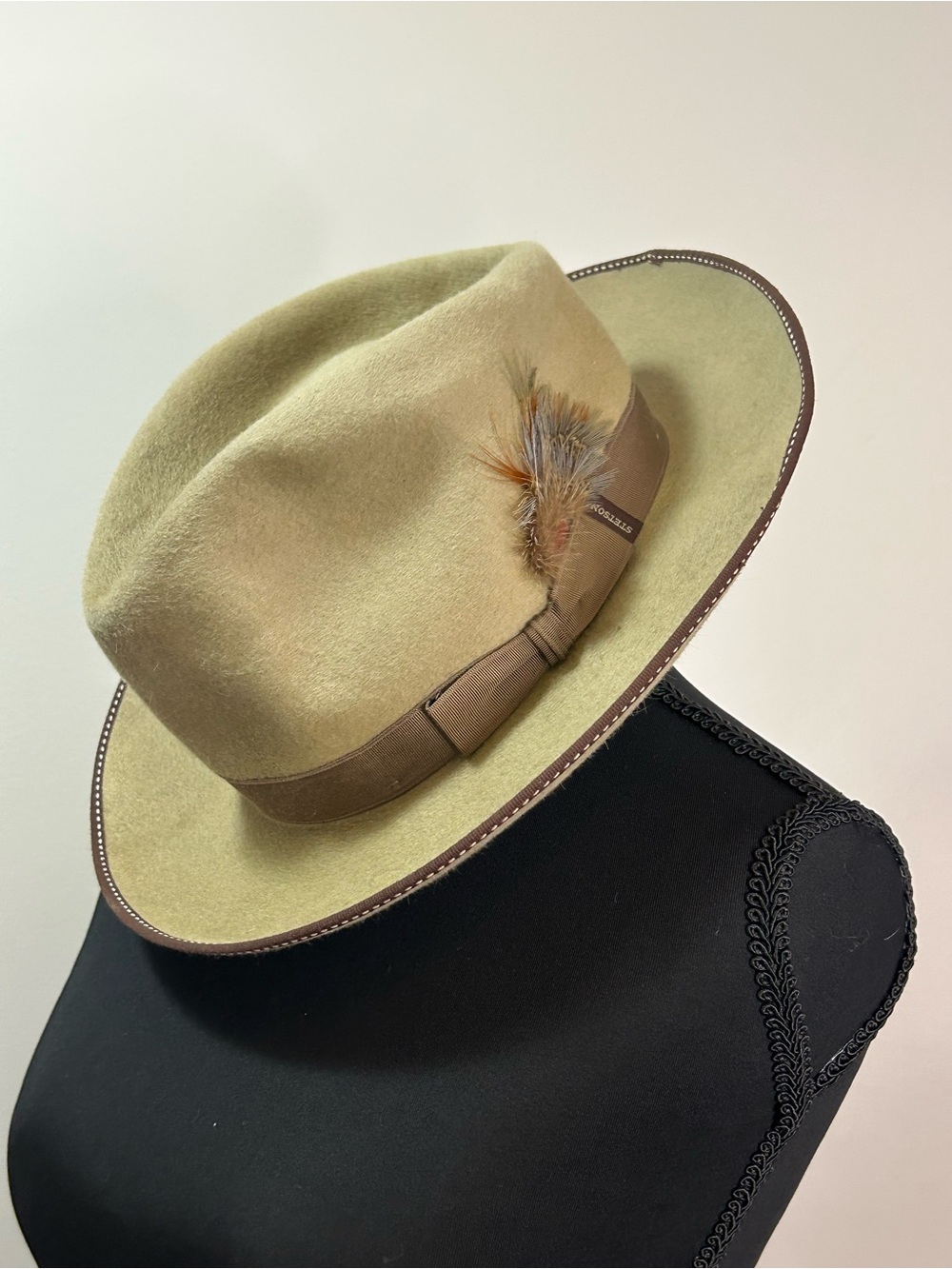 Vintage Stetson Western Cowboy Hat 6 7/8 55 Felt Union Made USA